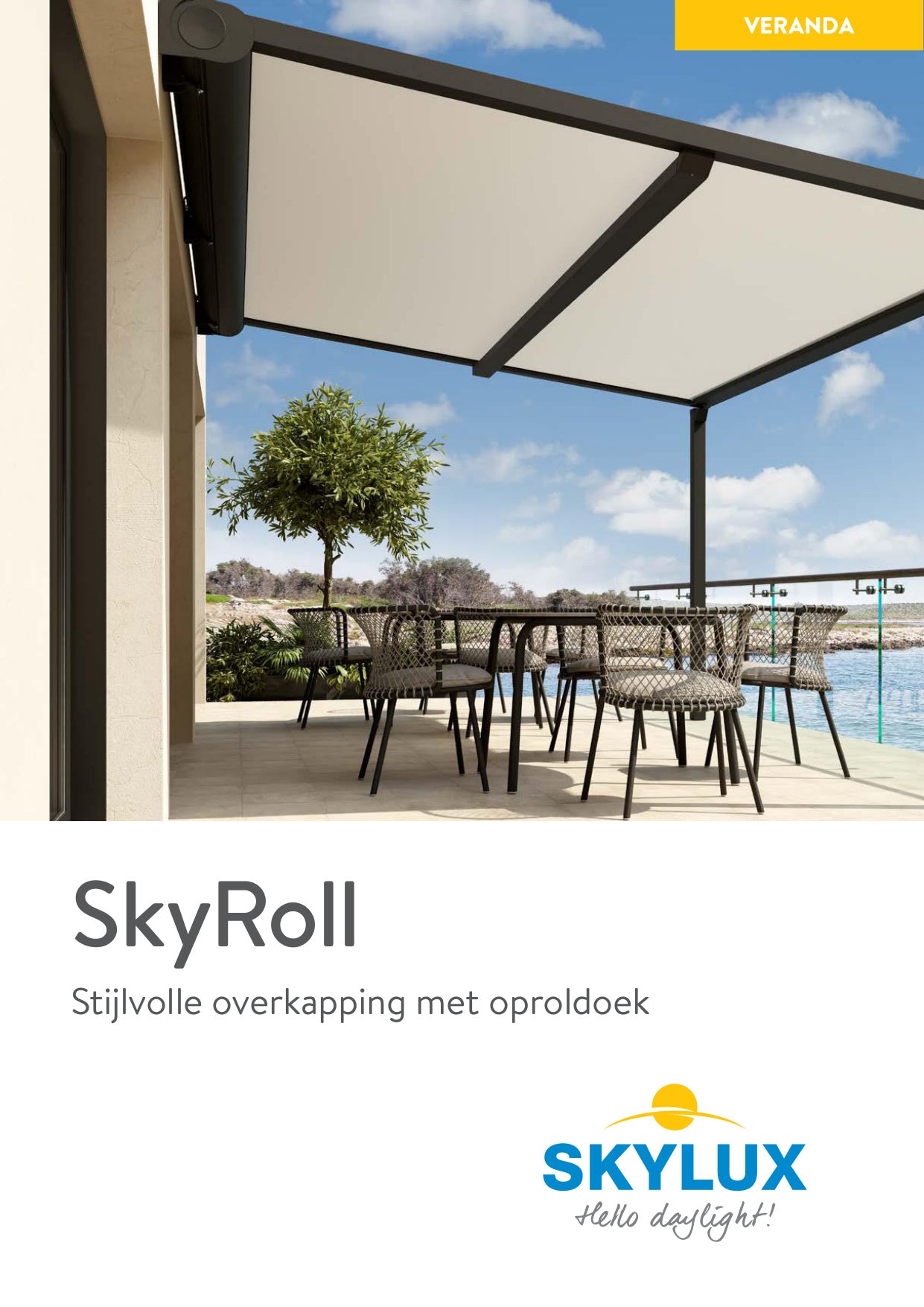 CANOPY WITH INTEGRATED ROLL-UP BLIND - SKYROLL