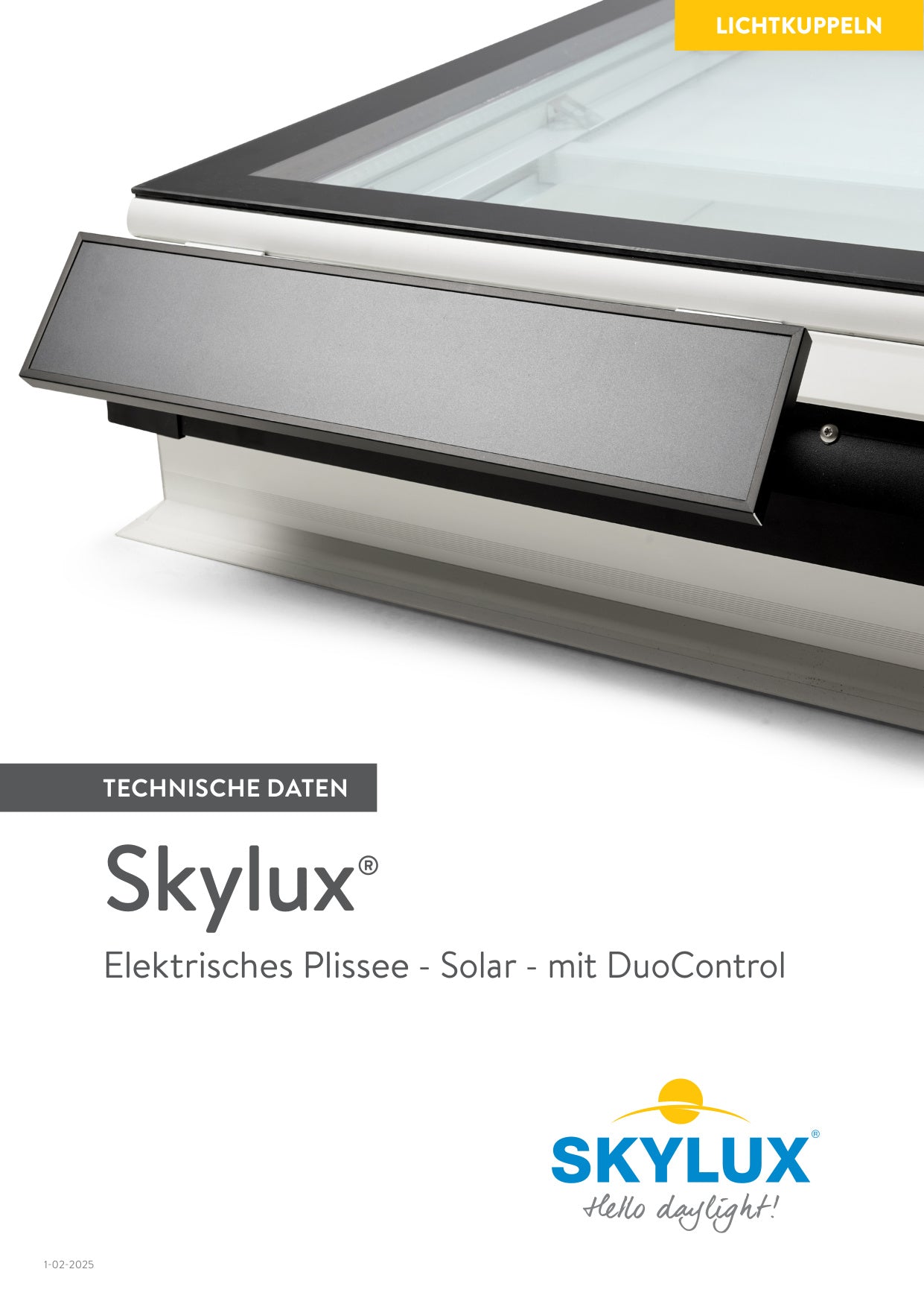 Technical file Electric interior sunblind Solar