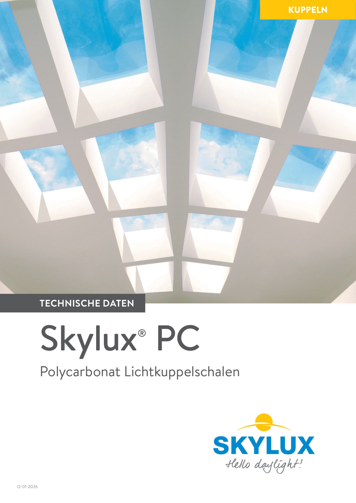 Technische Daten Lichtkuppel