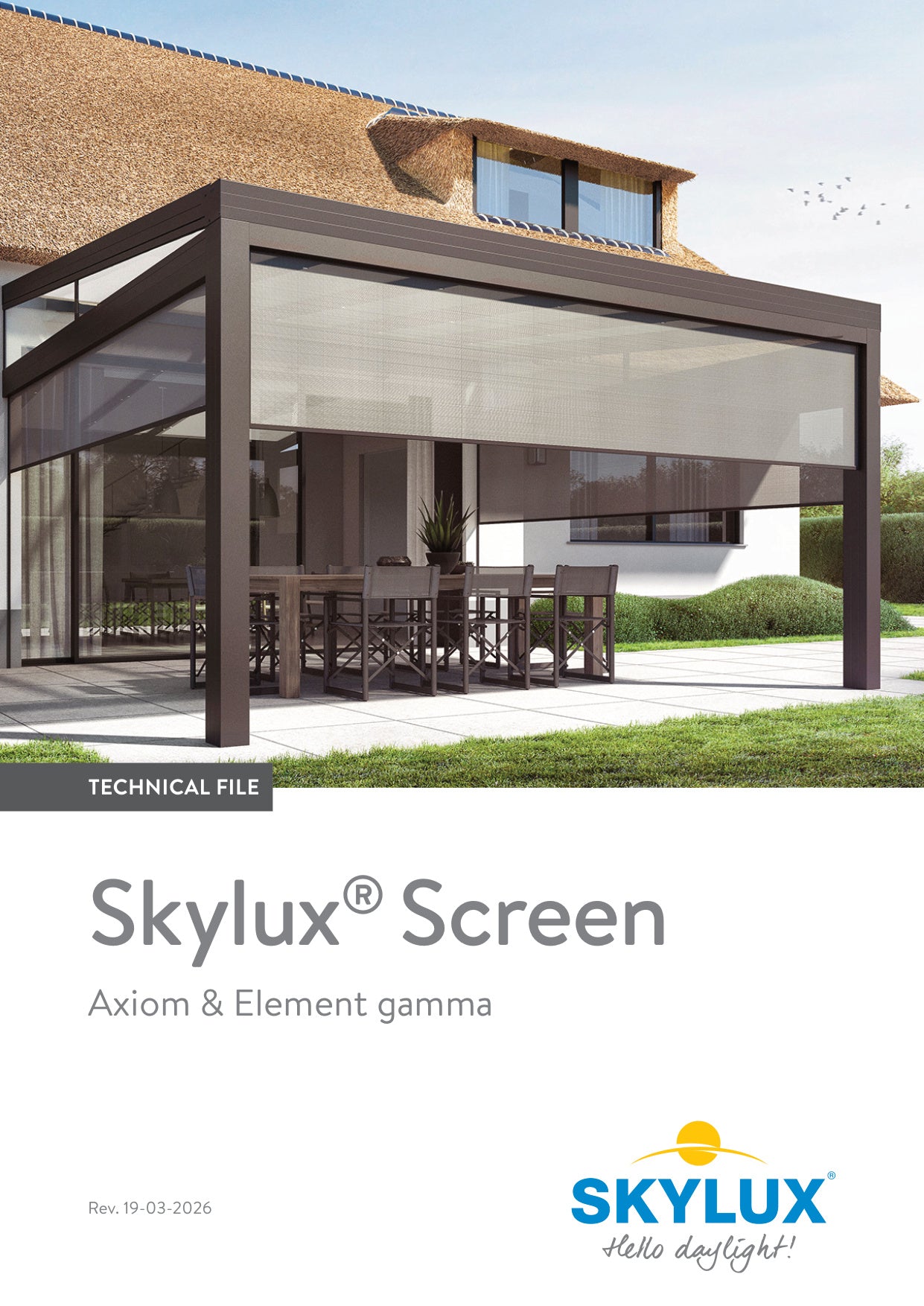 Technical file - Canopy sunblinds