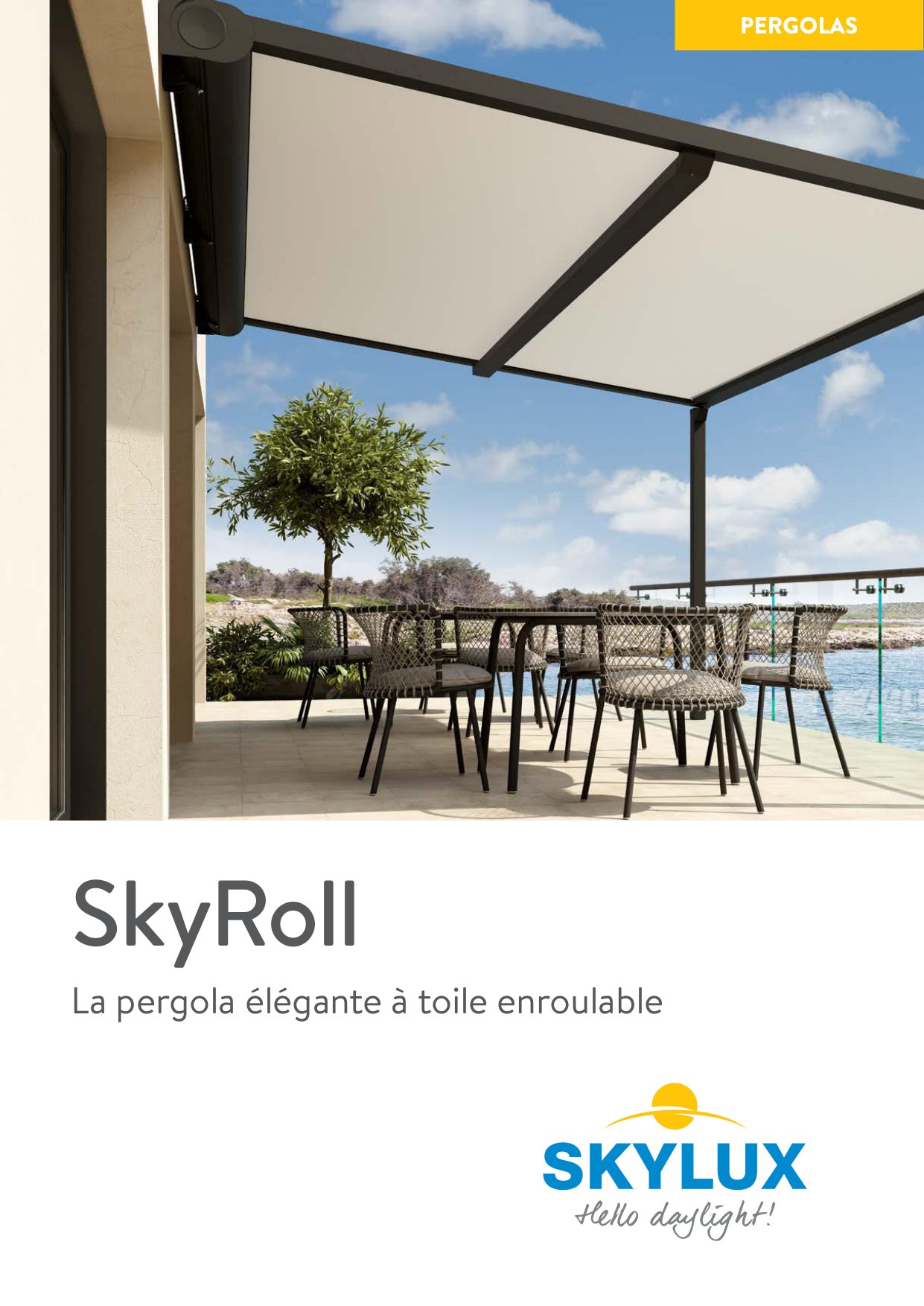 CANOPY WITH INTEGRATED ROLL-UP BLIND - SKYROLL