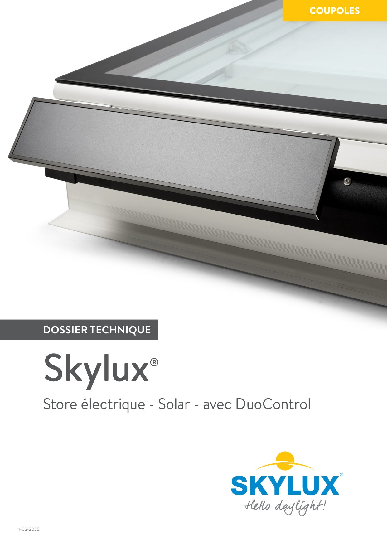 Technical file Electric interior sunblind Solar