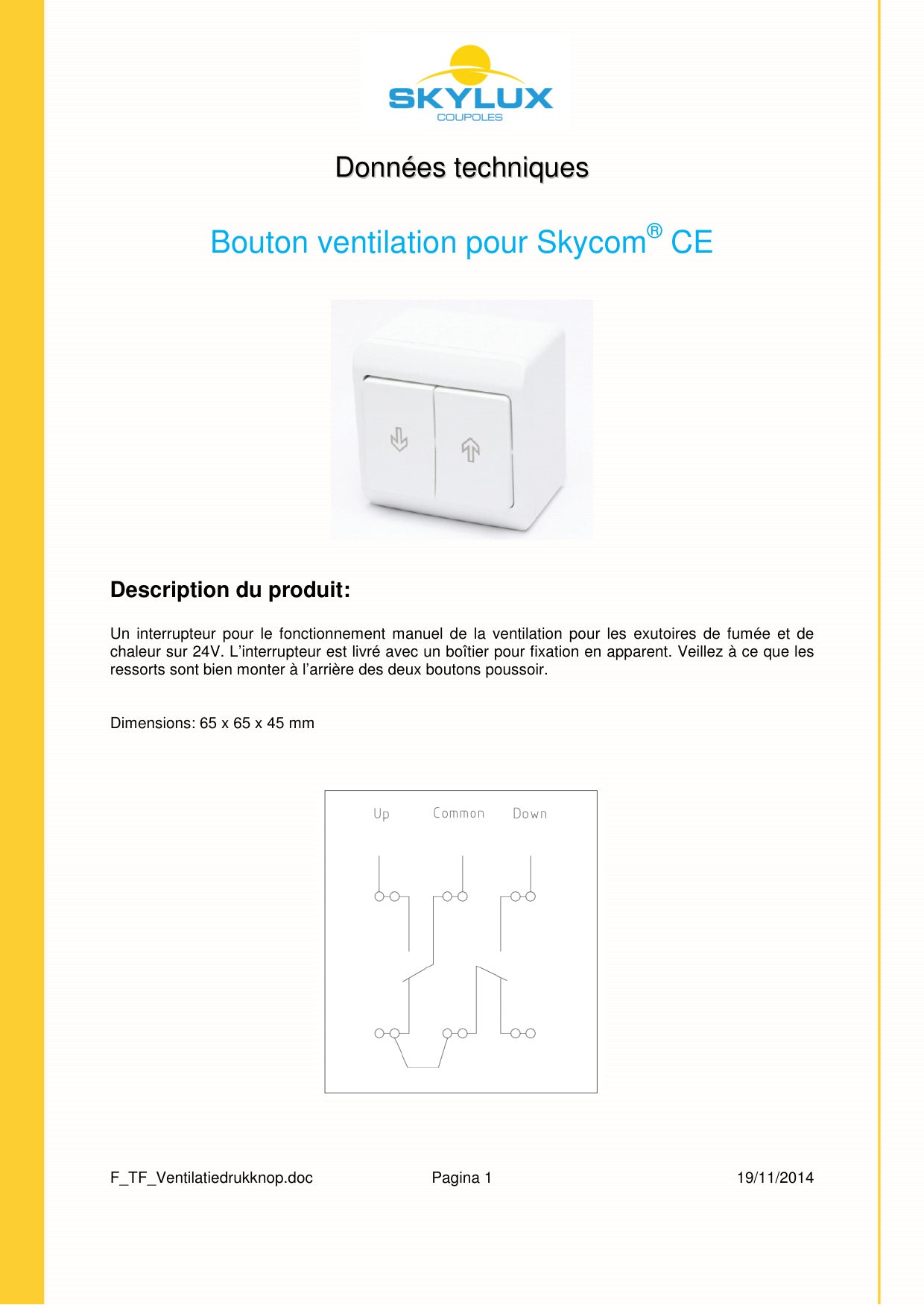 Dossier technique Interrupteurs, boutons-poussoirs & détecteurs