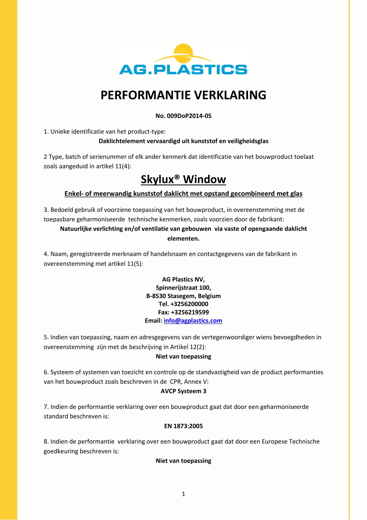 DOP (Declaration of Performance)