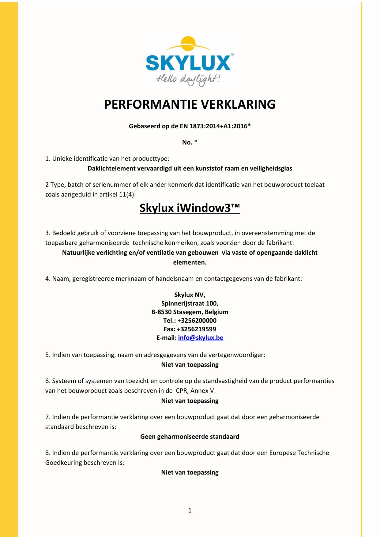 DOP (Declaration of Performance)
