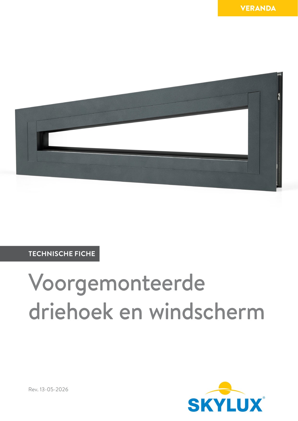 Technical Data Sheet pre-assembled triangle and wind deflector