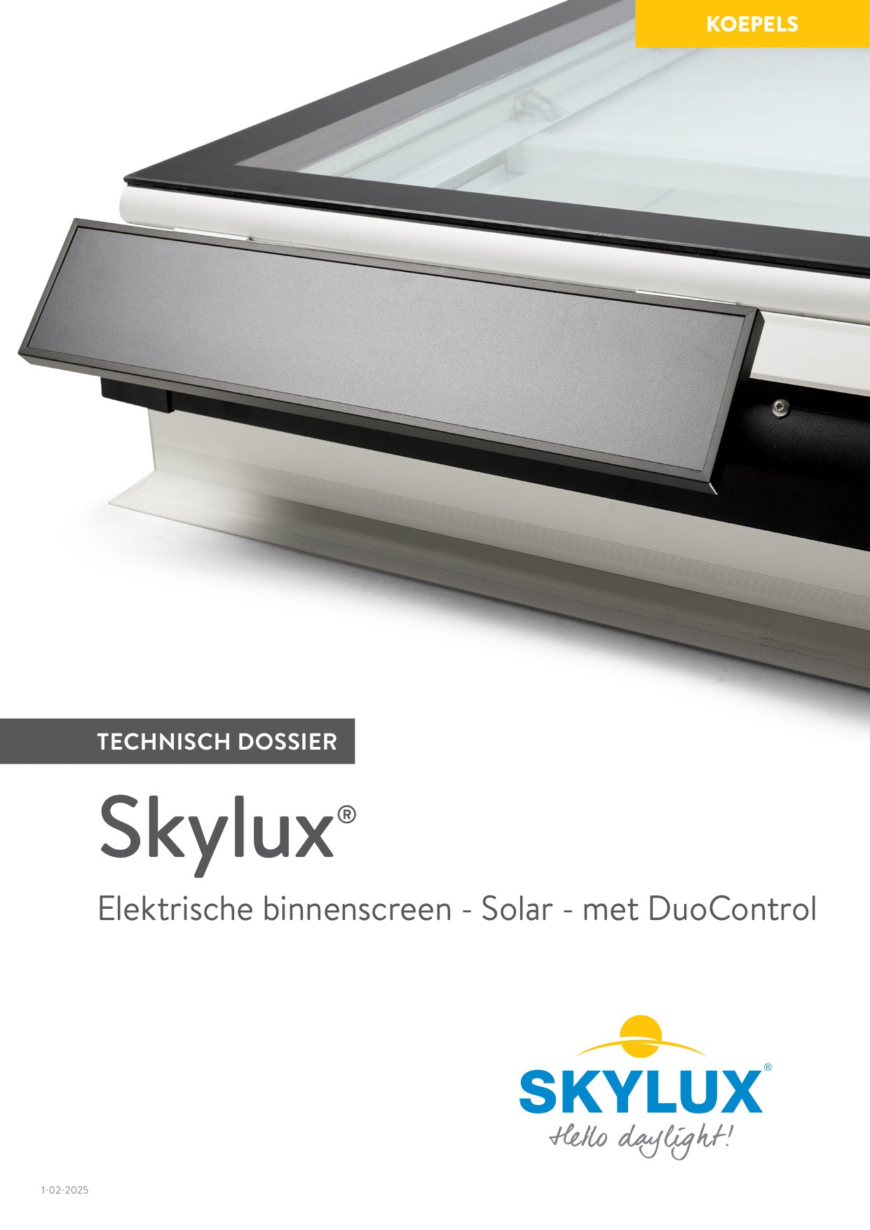 Technical file Electric interior sunblind Solar
