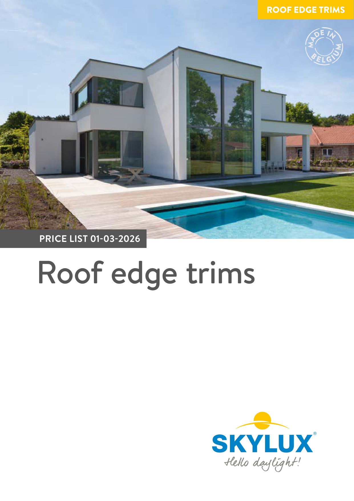 Price List Roof Edges
