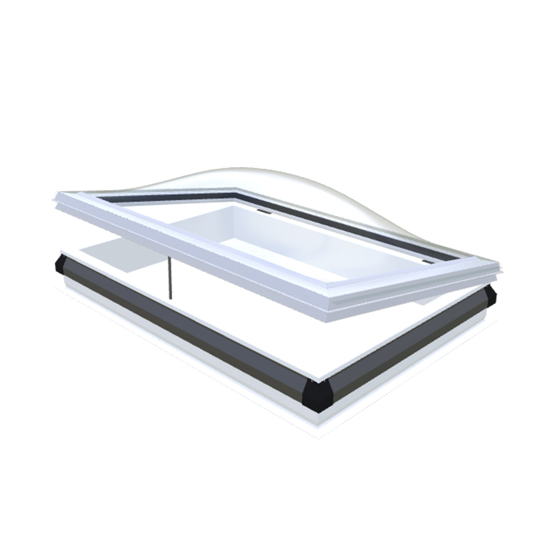 Skylux iDome ouvrant avec costière en PVC 20/00 EP incl. LED 1000 x 2000 mm