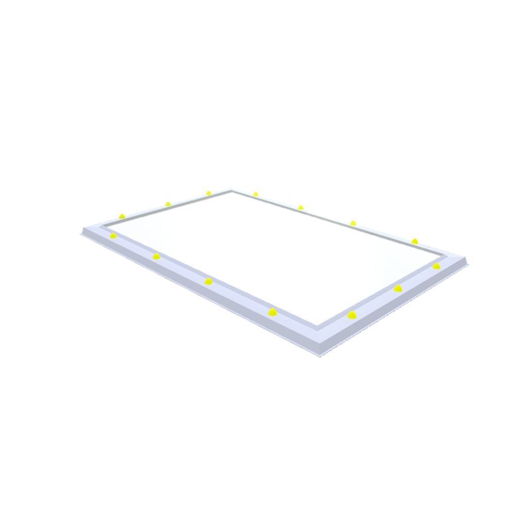 Skylux piramide acrylaat lichtkoepel enkelwandig - pmma helder 0400 x 0700 mm