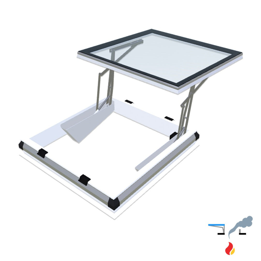 Skymax CE met pvc-opstand 20/00 EP met iWindow2 1200 x 1200 mm