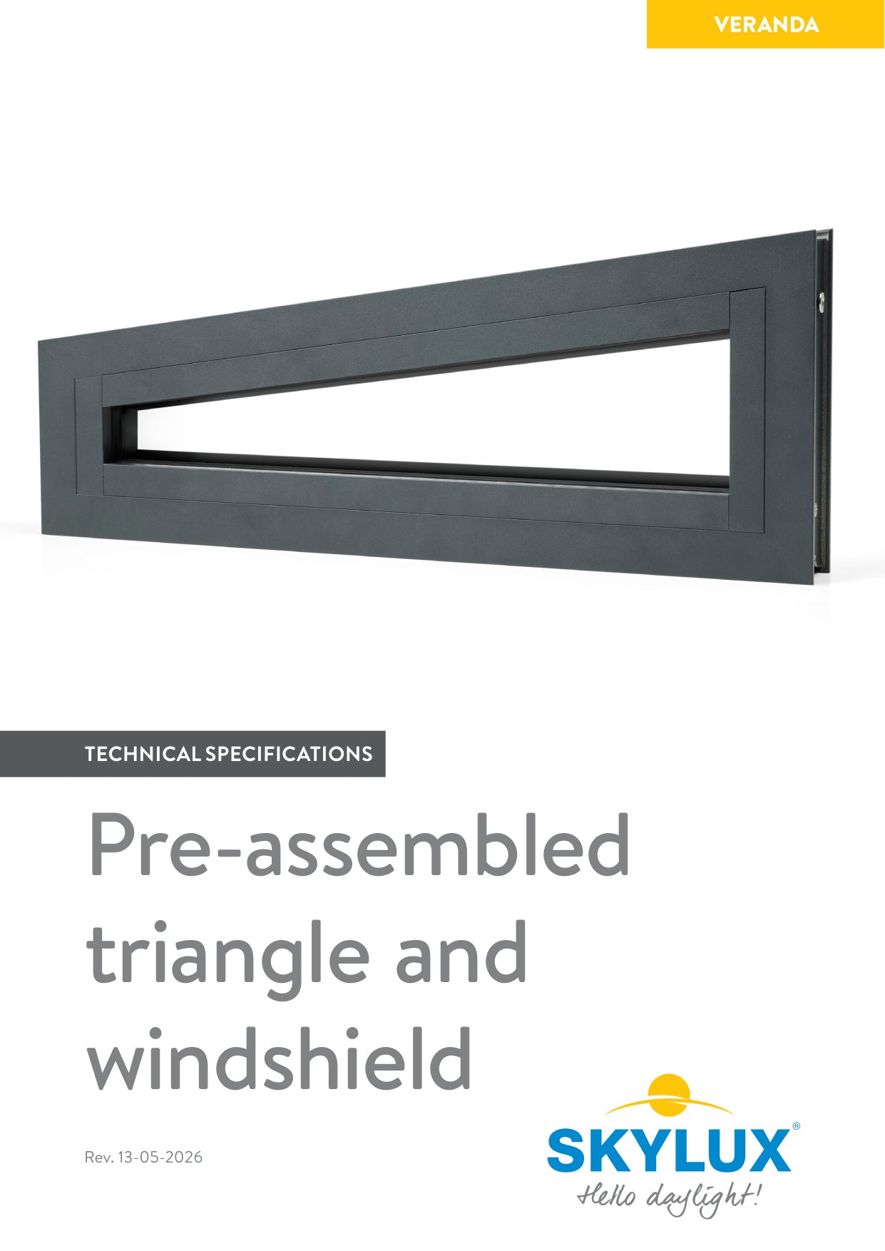 Technical Data Sheet pre-assembled triangle and wind deflector