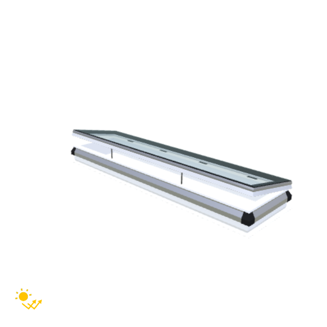 iWindow Platdakraam Opengaand op zonne-energie - Complete Set 50x230 cm - Skylux