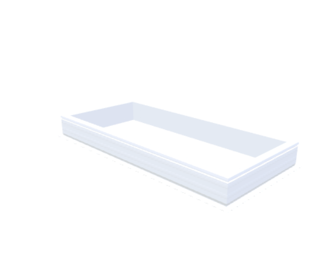 PVC curb 20/00 EP 0750 x 1750 mm - Skylux