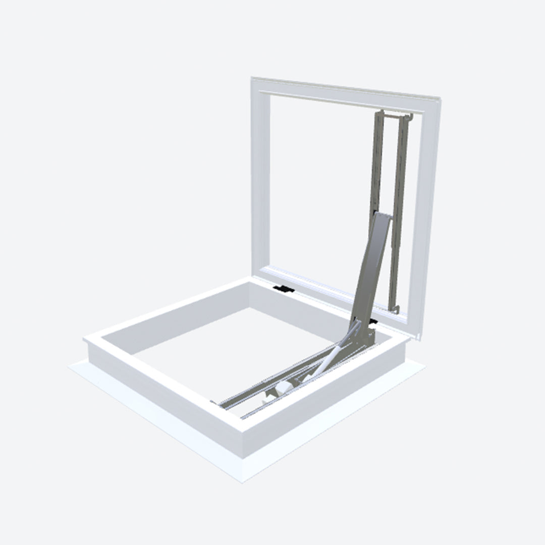 Elektrische daktoegang met 16/00 pvc-opstand 700 x 700 mm - Dakopening = dagmaat