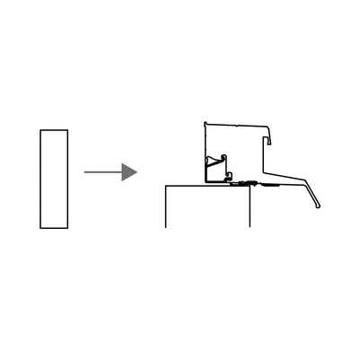 renovatiekader pvc met inserts voor lichtkoepel of platdakraam 0500 x 0500 mm