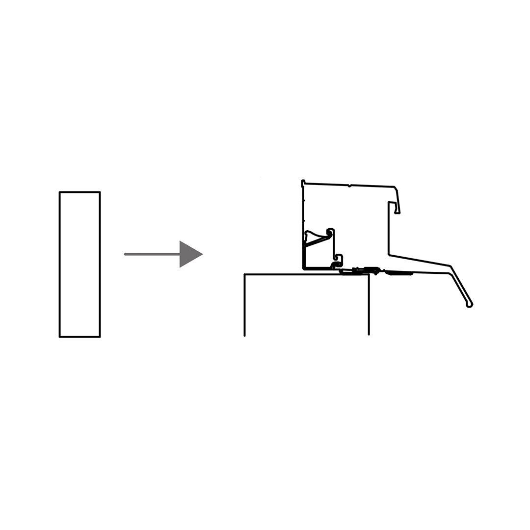 renovatiekader pvc met inserts voor lichtkoepel of platdakraam 0700 x 0700 mm