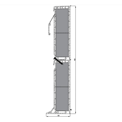 ventilerende pvc-opstand 20/00 met vluchtraam met kruk - enkel systeem 0750 x 0750 mm