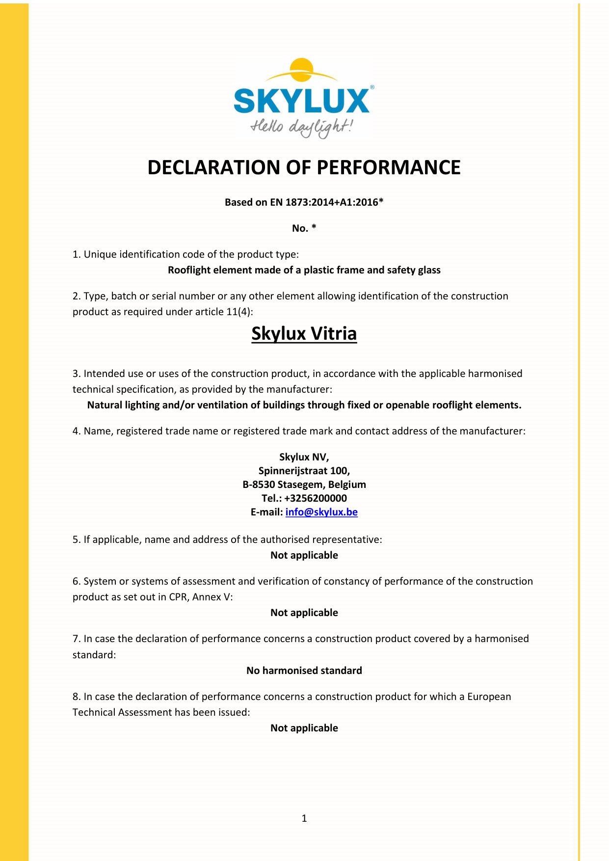 DOP (Declaration of Performance)