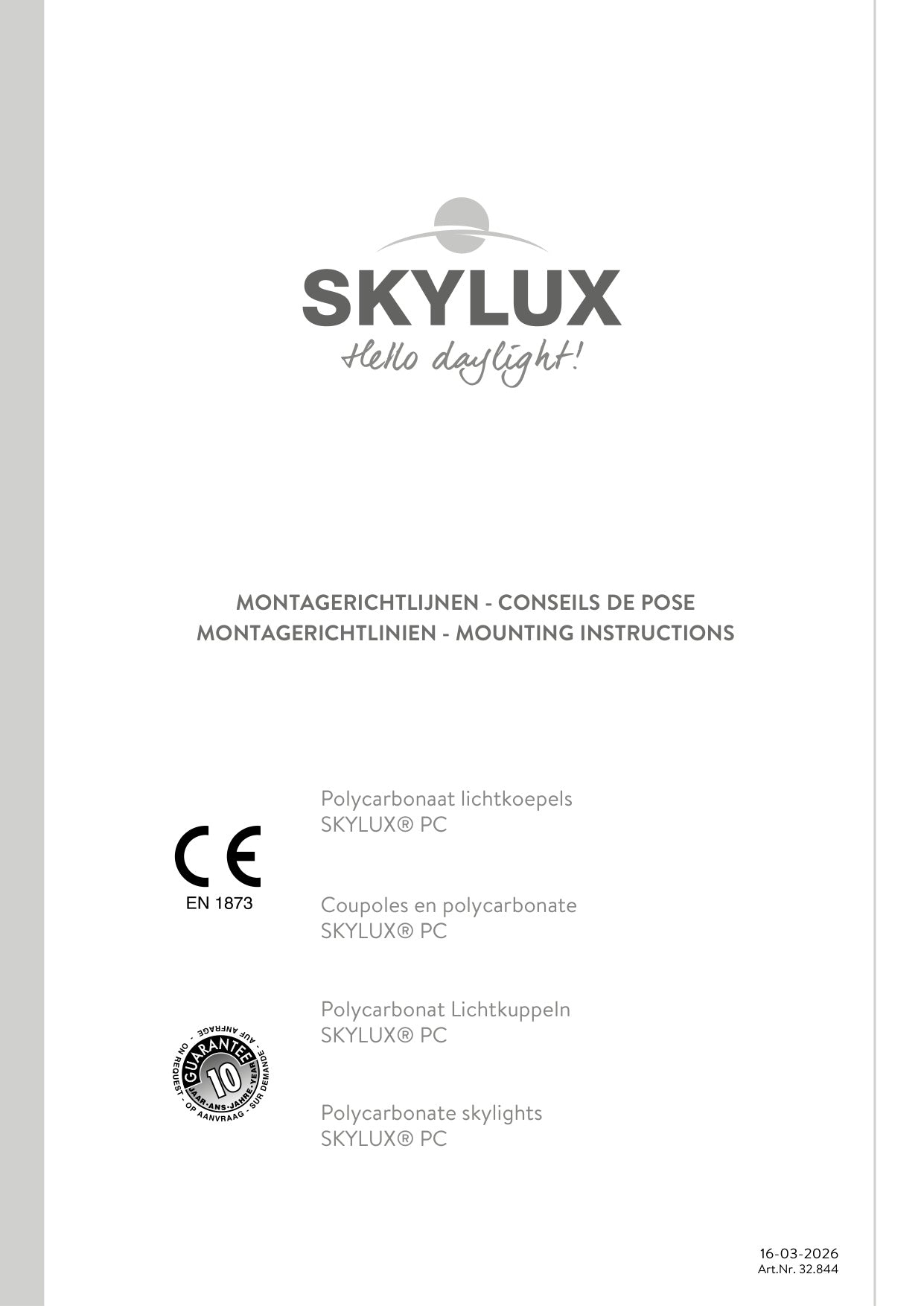 Montageanleitung Lichtkuppel
