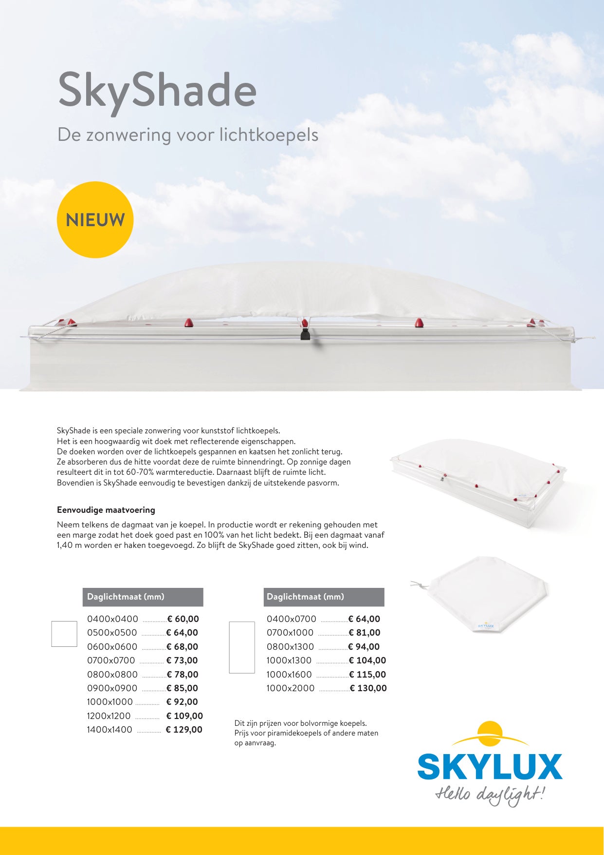 Tarif SkyShade
