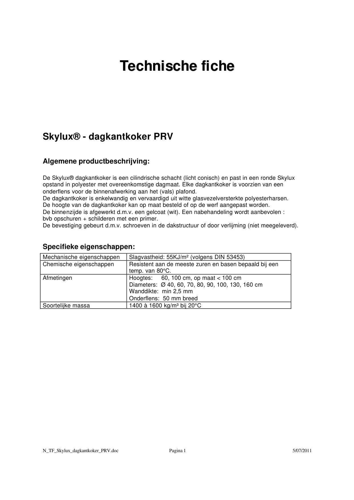 Dossier technique Cylindres de finition de trémie
