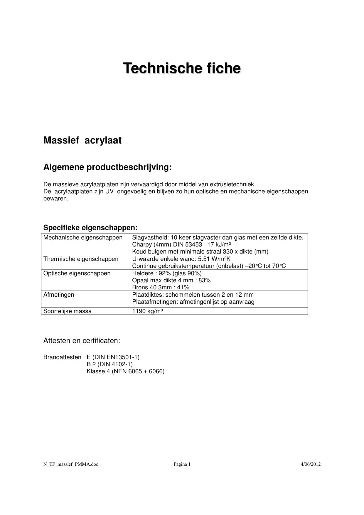 Technische Daten Stegplatten für Terrassenüberdachungen