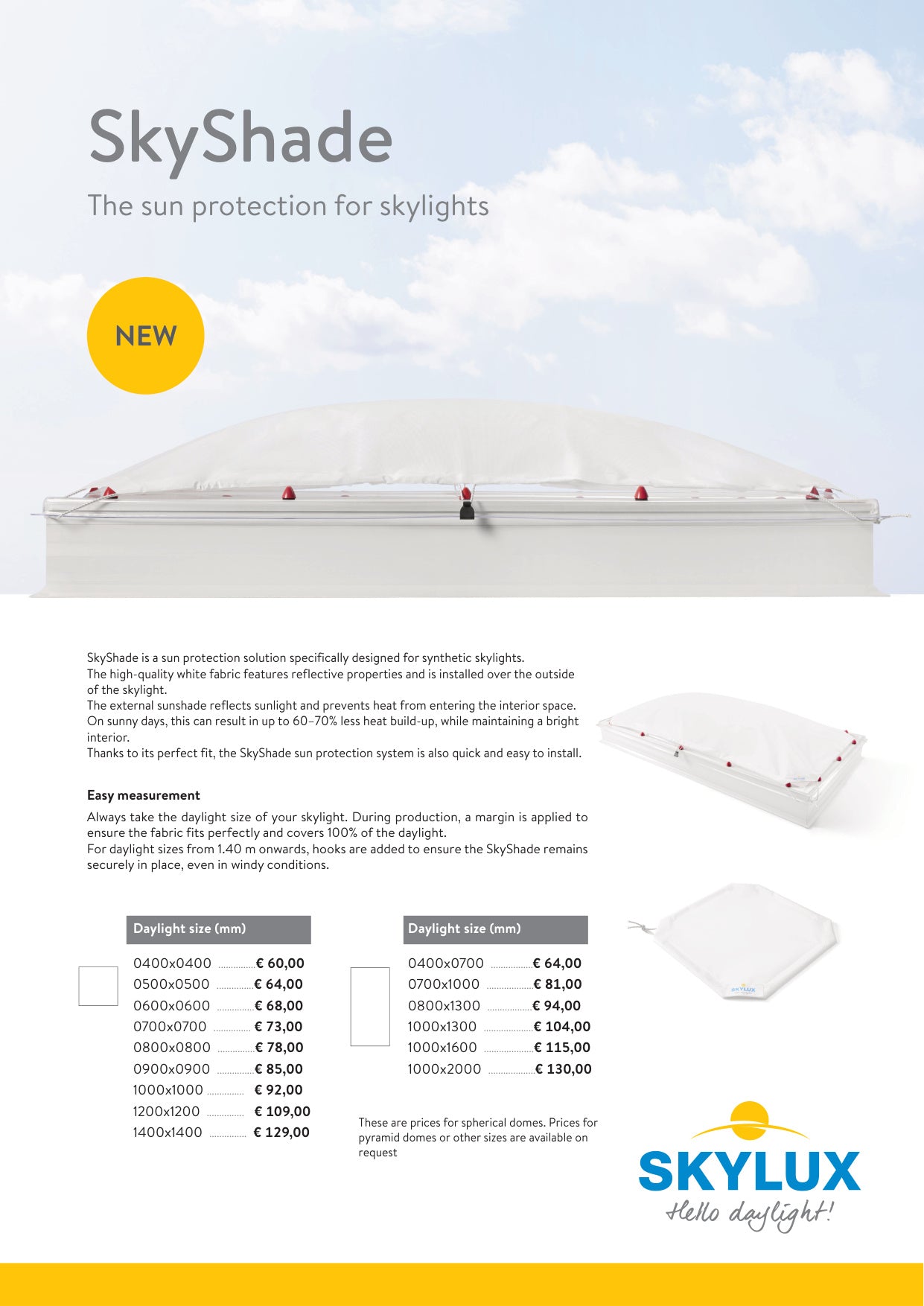 Tarif SkyShade