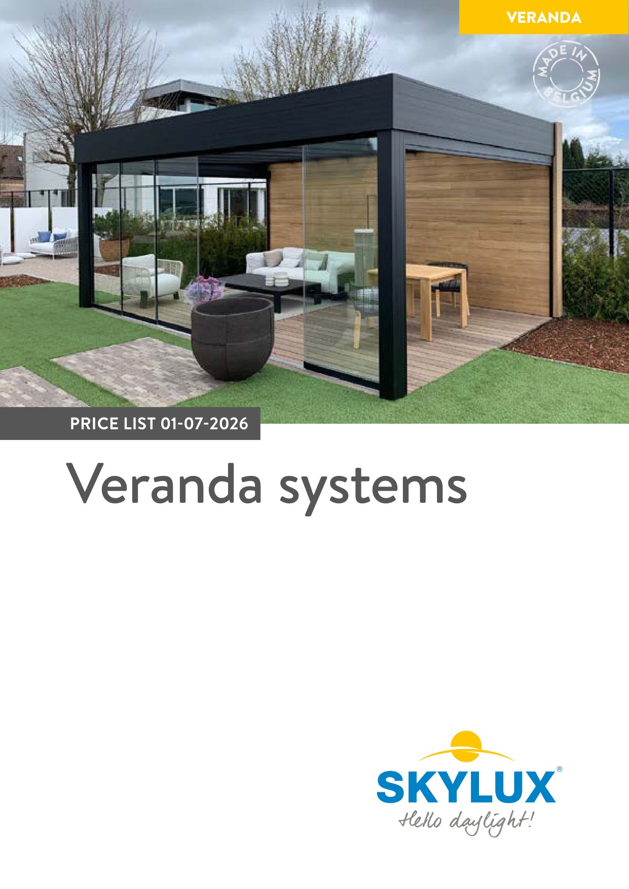 Preisliste Verandasysteme 