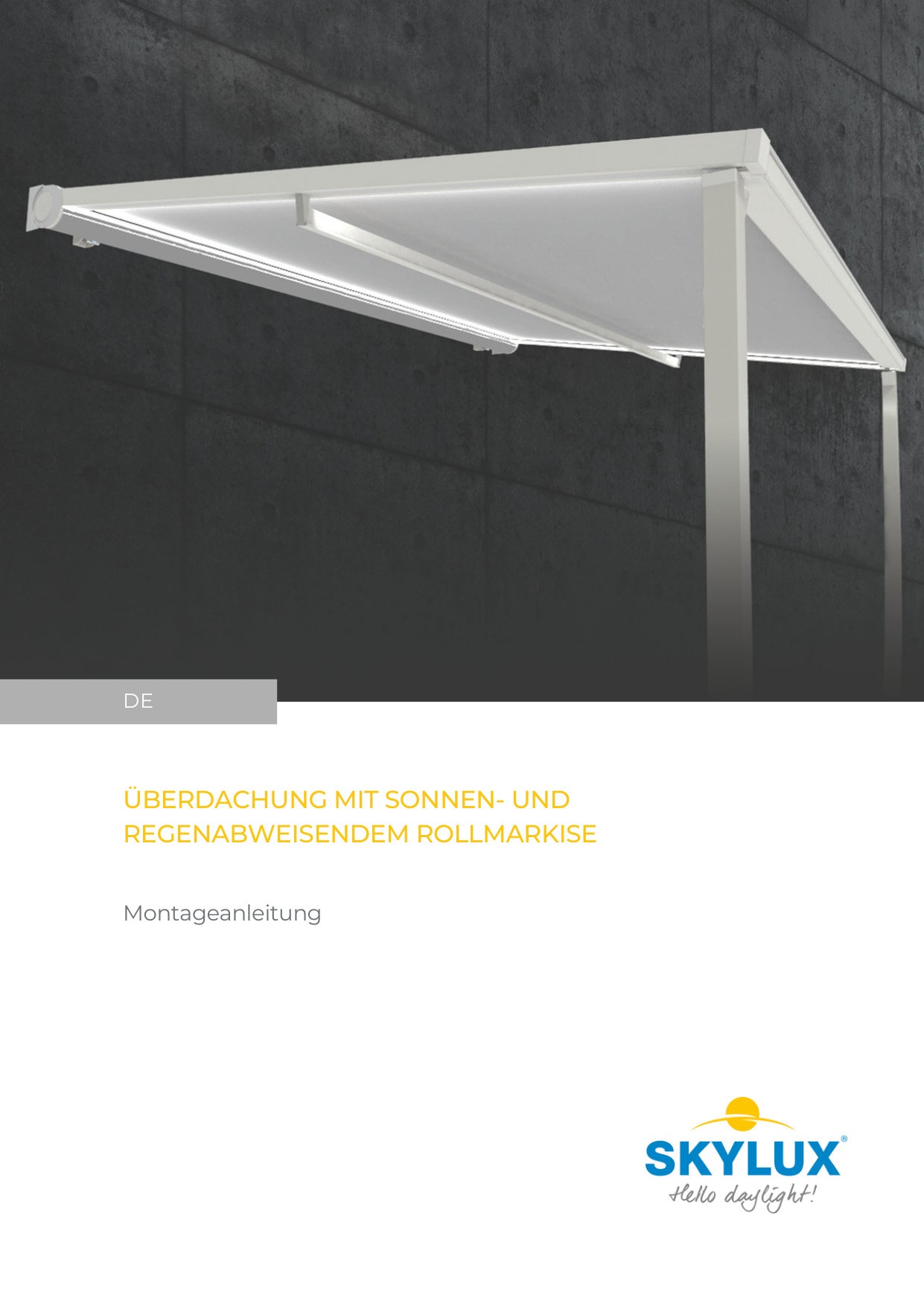 Installation instructions - Canopy with sun- and rain-resistant roll-up blind