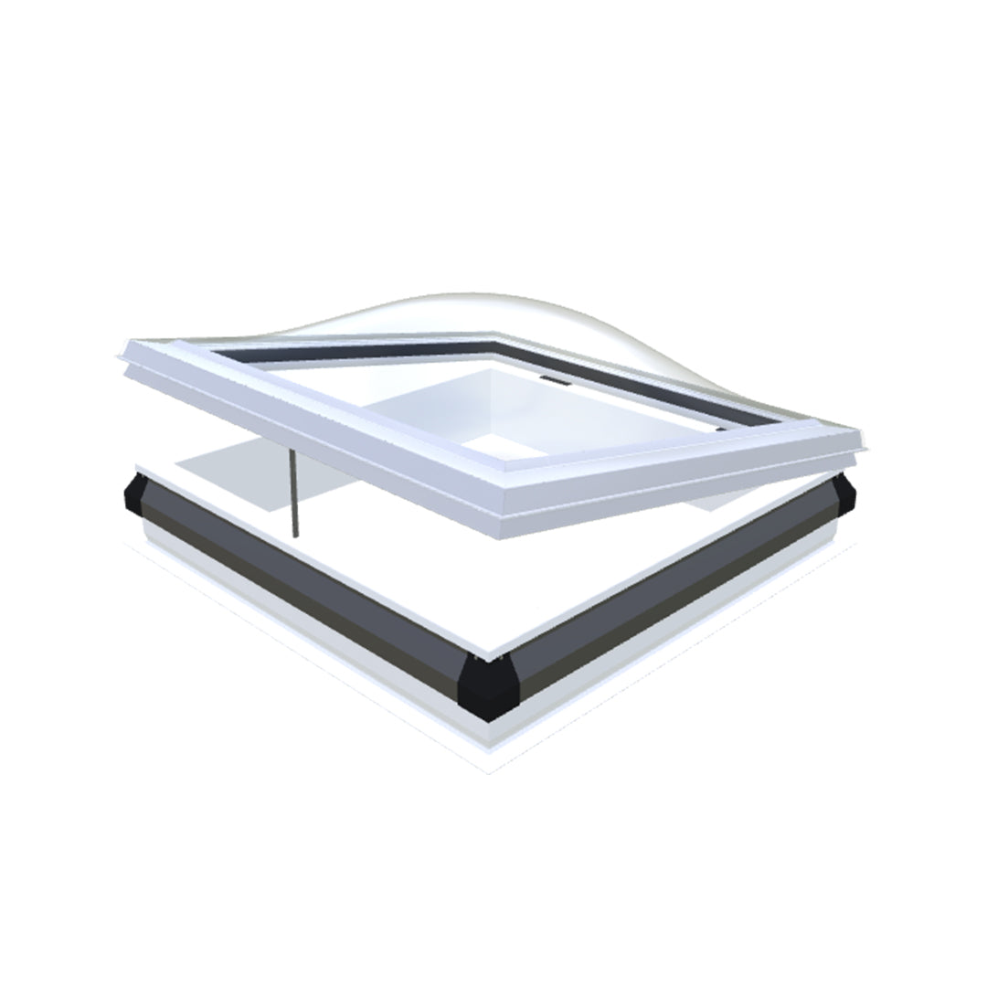Skylux iDome opening with PVC curb 20/00 EP incl. insect screen 0800 x 0800 mm