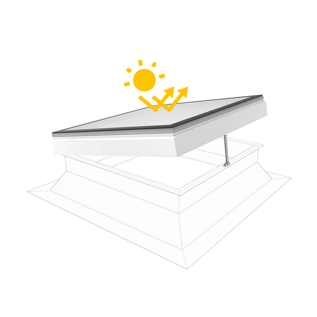 Skylux iWindow3 Flex 2.0 opengaande uitvoering met zonwerend glas 0400 x 0700 mm
