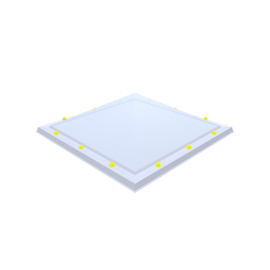 Skylux piramide acrylaat lichtkoepel dubbelwandig - pmma opaal / pmma opaal 0800 x 0800 mm