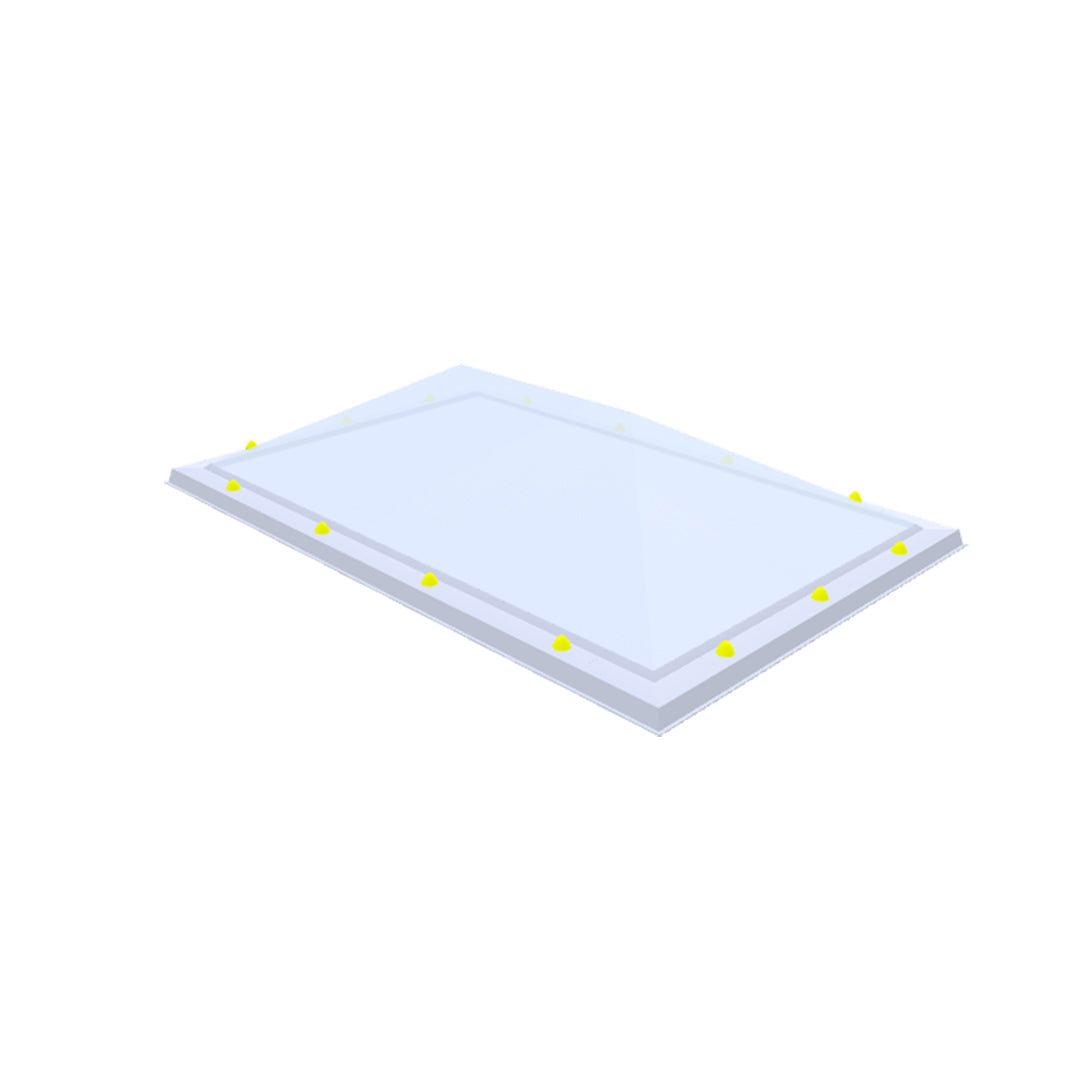 Skylux piramide acrylaat lichtkoepel enkelwandig - pmma opaal 0500 x 0800 mm