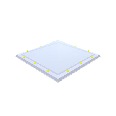 Skylux piramide acrylaat lichtkoepel enkelwandig - pmma opaal 0600 x 0600 mm