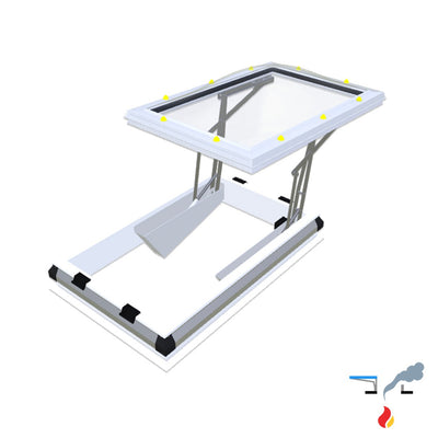 Skymax CE met pvc-opstand 20/00 EP met iDome 0600 x 0900 mm
