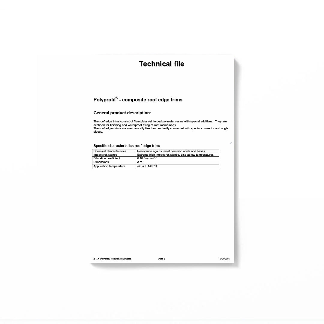 Dossier technique Profils de rive