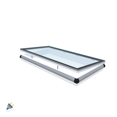 iWindow Opening Flat Roof Window - Complete Set 105x225 cm - Skylux