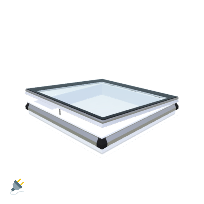 iWindow opening flat roof window - Complete Set 130x160 cm - Skylux