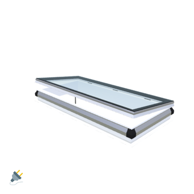 iWindow Opengaand Platdakraam - Complete Set 75x175 cm - Skylux