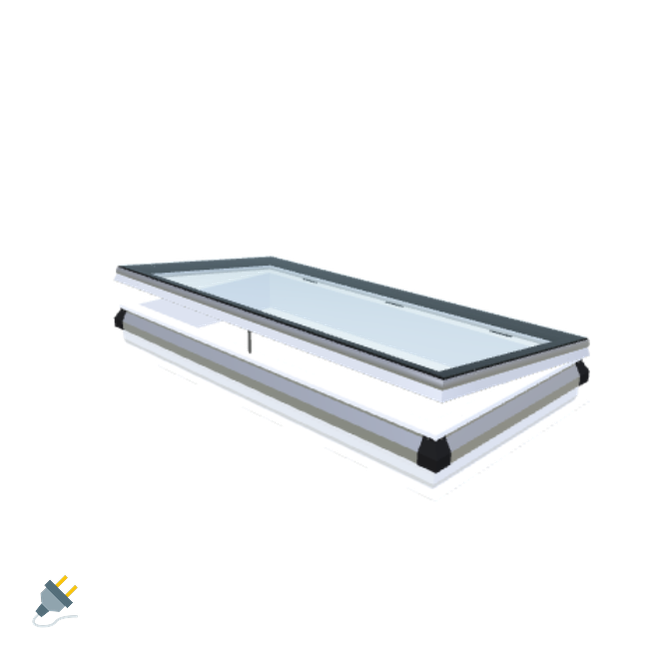 iWindow Opengaand Platdakraam - Complete Set 80x170 cm - Skylux