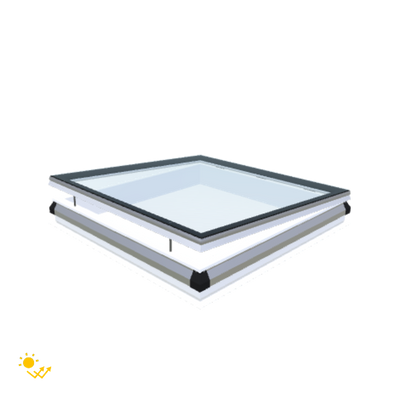 iWindow Platdakraam Opengaand op zonne-energie - Complete Set 140x140 cm - Skylux