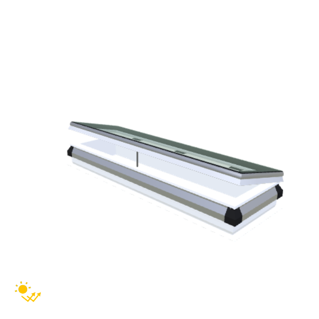 iWindow Platdakraam Opengaand op zonne-energie - Complete Set 40x160 cm - Skylux