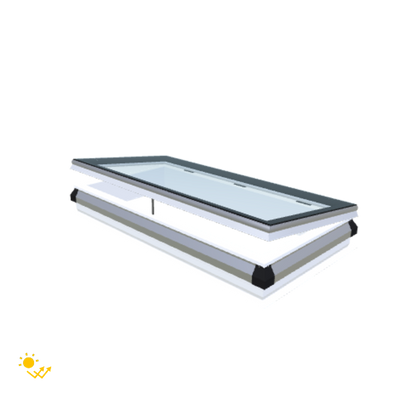 iWindow Platdakraam Opengaand op zonne-energie - Complete Set 70x150 cm - Skylux