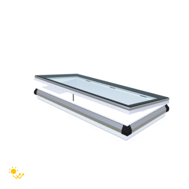 iWindow Platdakraam Opengaand op zonne-energie - Complete Set 70x160 cm - Skylux
