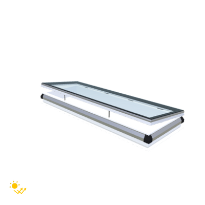 iWindow Platdakraam Opengaand op zonne-energie - Complete Set 70x220 cm - Skylux