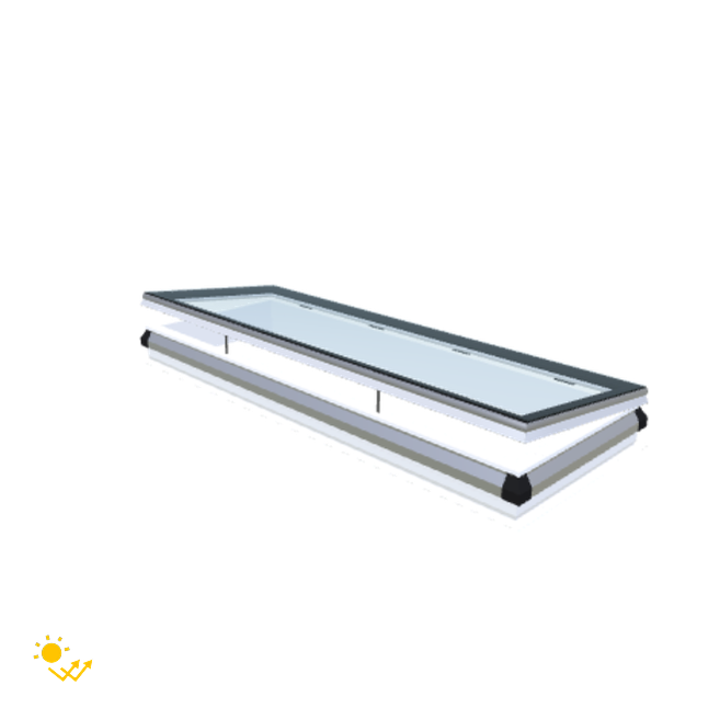 iWindow Platdakraam Opengaand op zonne-energie - Complete Set 75x225 cm - Skylux