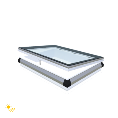 iWindow Platdakraam Opengaand op zonne-energie - Complete Set 80x110 cm - Skylux