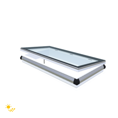 iWindow Platdakraam Opengaand op zonne-energie - Complete Set 80x160 cm - Skylux