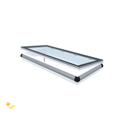 iWindow Platdakraam Opengaand op zonne-energie - Complete Set 80x180 cm - Skylux